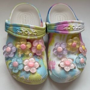 CROCS Kids' Pastel Flower Slippers